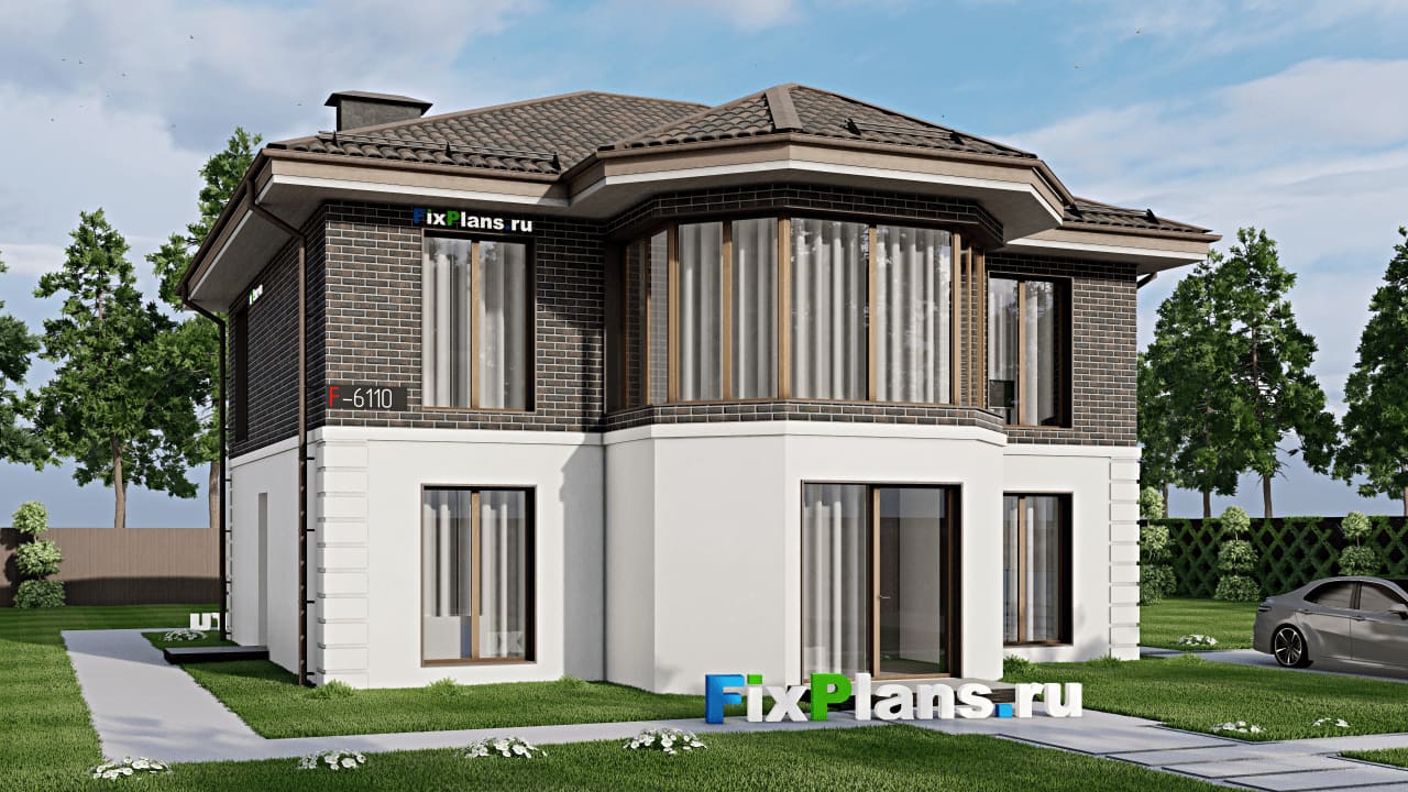 Двухэтажный дом F-6110 — фасад