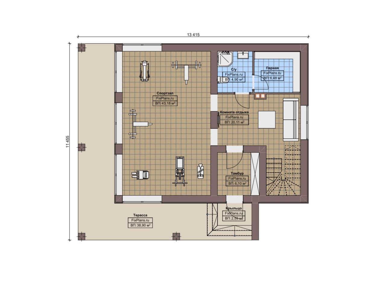 Планировка Двухэтажный дом F-10574