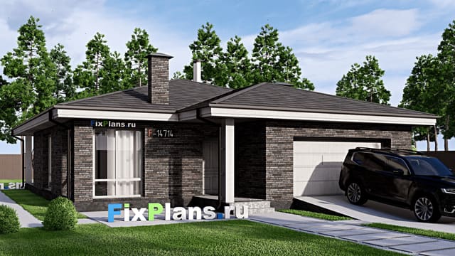 Одноэтажный дом F-14714