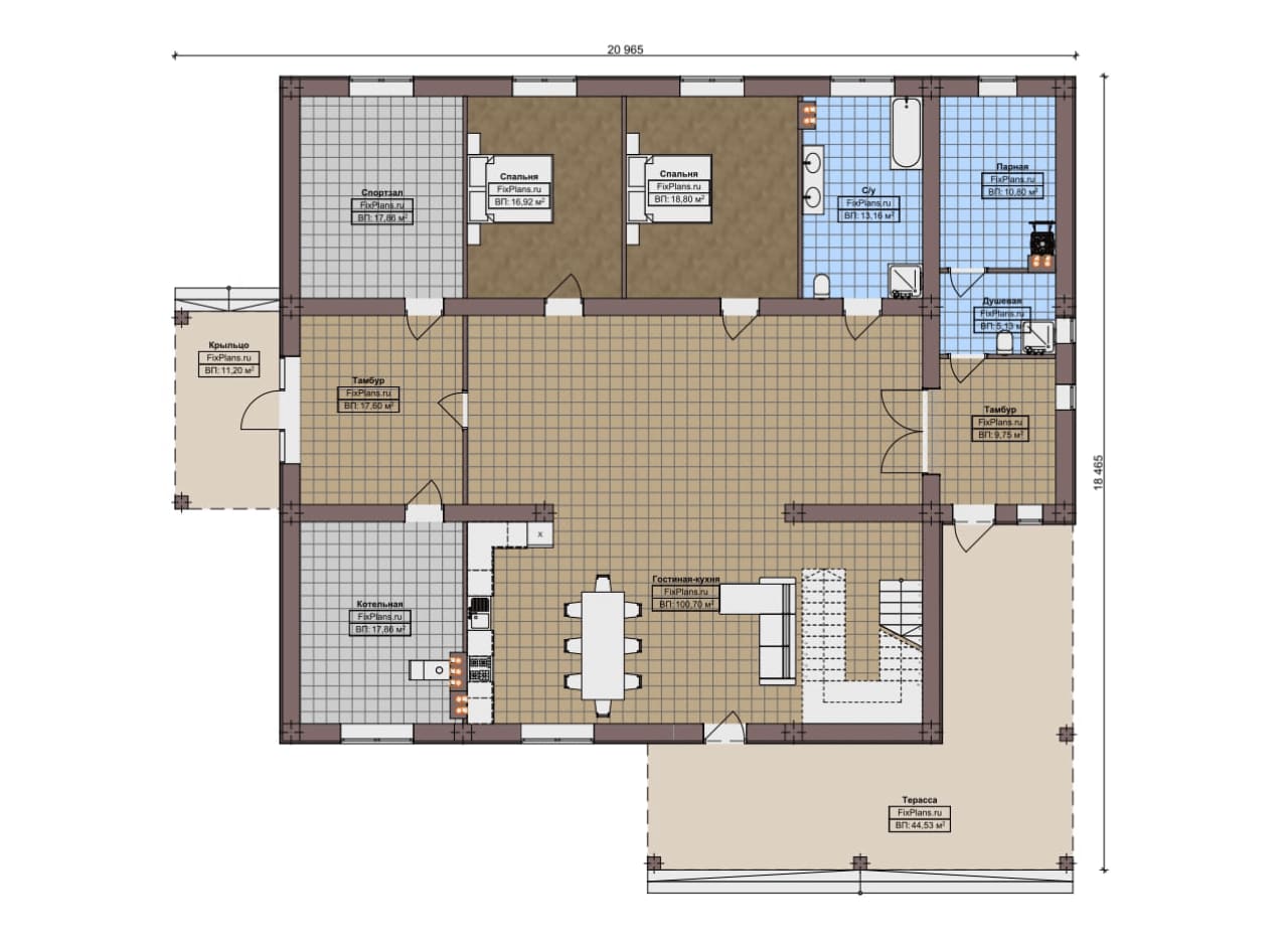 Планировка Двухэтажный дом F-17009