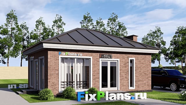 Одноэтажный дом F-19547