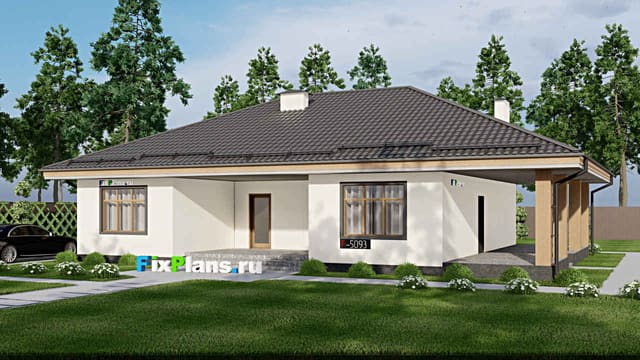 Одноэтажный дом F-5093